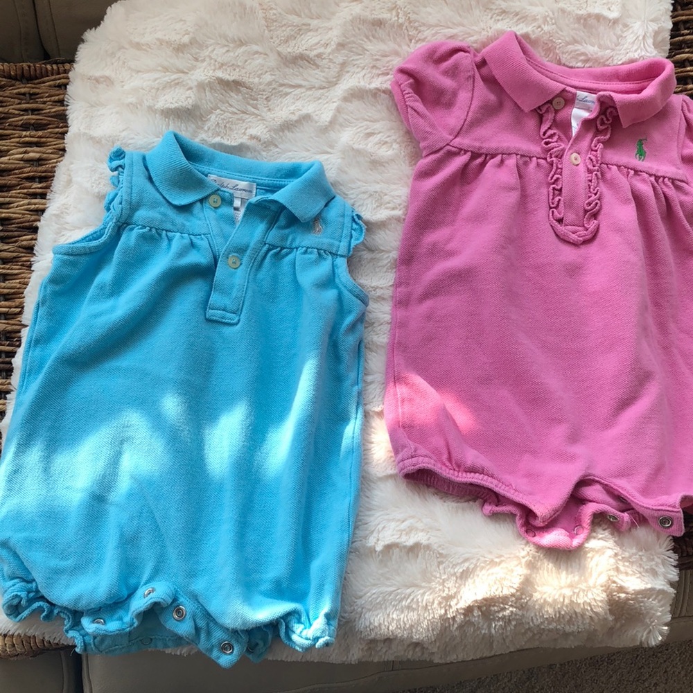 🌸Spring Sale🌸 LOT OF 2! Ralph Lauren Rompers 6M